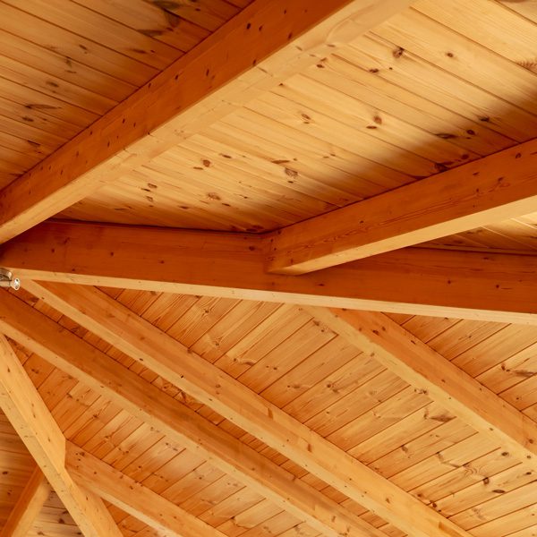 Ceiling made from tongue and groove